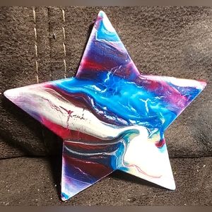 Handpainted Star Magnet 3" X 1.75".